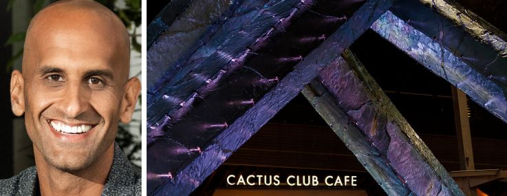 Limestone Asset Management chairman Ibrahim al-Rashid and a Cactus Club Cafe location in Vancouver, Canada.